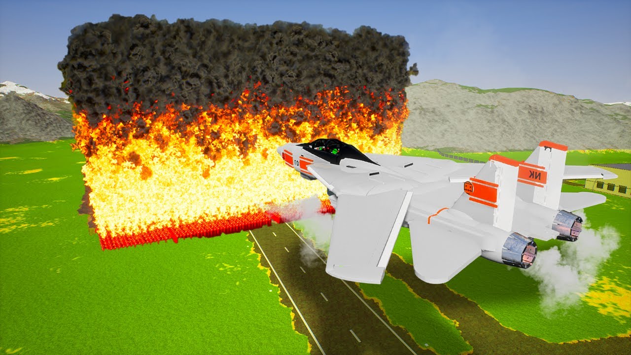 Lego Planes Fly In Giant FIREWALL! Lego Plane Crashes and Lego