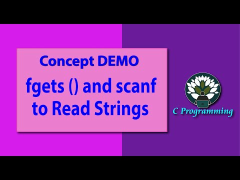 Concept DEMO fgets () and scanf to Read Strings