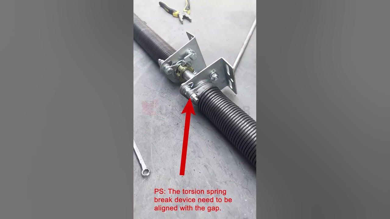 How to install the sectional garage door torsion spring break device