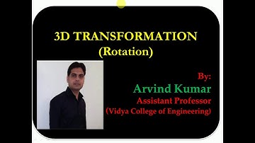 3D Transformation Rotation