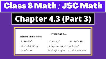 3. Class 8 math Chapter 4.3 | JSC Math | English Version