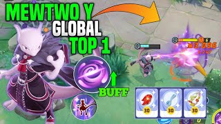GLOBAL TOP RANK NO.1 MEWTWO Y BUILD FOR FUTURE SIGHT! 100% BRUTAL DAMAGE | POKEMON UNITE GAMEPLAY