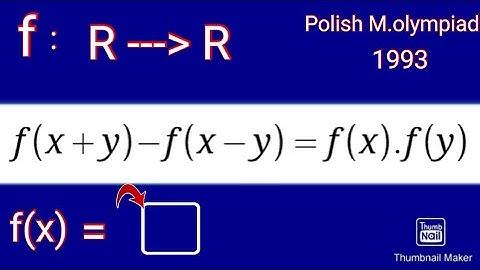 functional equation of polish mathematical Olympiad 1993