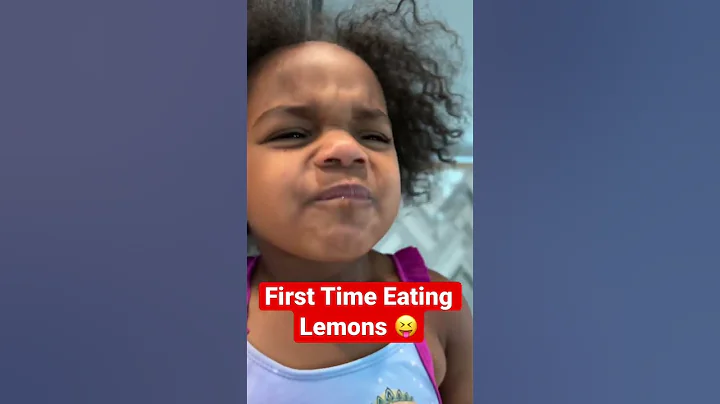 NOVA'S FIRST TIME EATING LEMONS #shorts