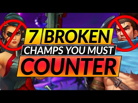 7 MOST ANNOYING CHAMPIONS - How to Counter The Highest Banrate Picks - LoL Guide
