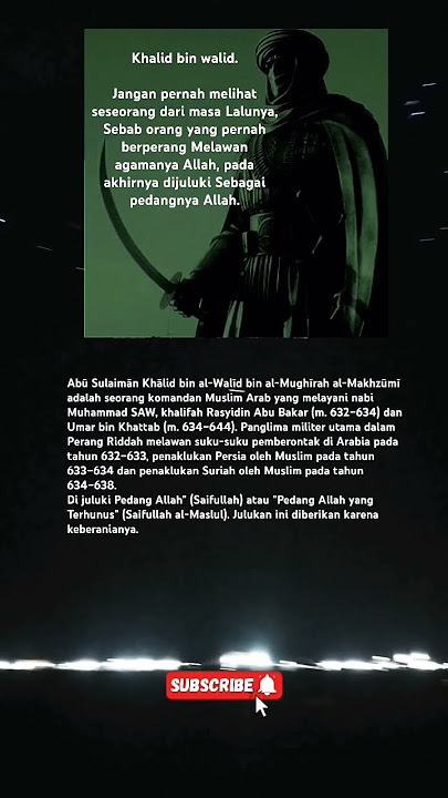Khalid bin Walid sang panglima perang #pejuangislam #ispirasi #perangakhirzaman