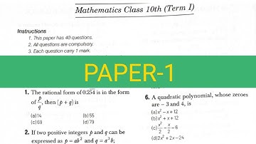 Sample paper of class 10 Maths 2022 | Math model paper 2022 | term 1 syllabus class 10 cbse 2021-22