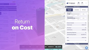Deepblocks Developer - Tutorial - Return on Cost