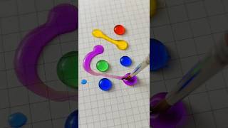 🧊🪂🪅👉🏻👑💄 fun color water drop #drawing #line #games #shorts