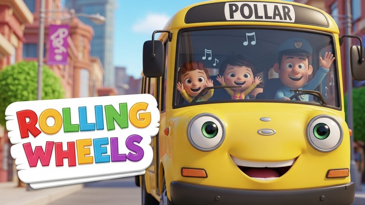 Rolling Wheels Song 🚌 | Wheels Go Round & Round | Fun Bus Song for Kids | Kiddy Melody