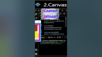 2. Canvas 👌 |  Python #tkinter #coding #shorts