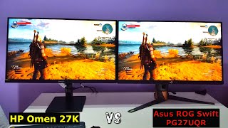 HP Omen 27K vs Asus ROG Swift PG27UQR - Direct Comparison Review