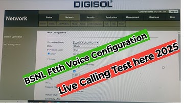 Bsnl Ftth Voice Configuration 2025 | BSNL Telephone ko active kaise kare | Digisol router telephone