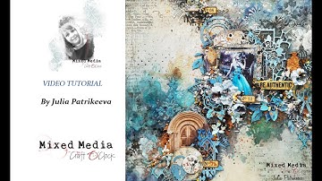 Mixed media layout by Julia Patrikeeva with collection "HOURS OF LONGING"
