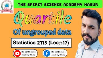 Quartile for Ungrouped Data in Statistics in Urdu/Hindi | Stat 2115