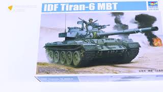 Распаковка сборной модели IDF Tiran-6 MBT от производителя Trumpeter.