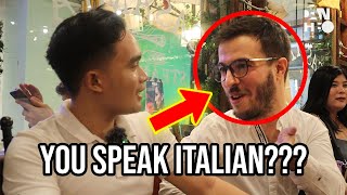 Italian Guy's Reaction when a Filipino spoke Italian in Italian Restaurant 🇮🇹