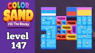 Color Sand: Fill The Blocks level 147 gameplay walkthrough solution 