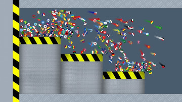 Shutter Crush #2 - Marble Race Countries in Algodoo