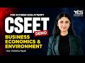 CSEET Classes Oct 26 | Business Economics &amp; Environment Lecture 1 | Adv. Vishishta Nayak