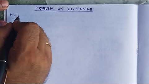 Numerical problems on IC Engine_Performance of IC Engine_Mechanical_Electrical Engineering