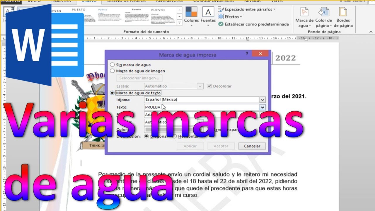Cómo insertar varias imágenes como marcas de agua en documentos de