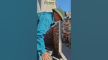 #construction Trát góc cạnh lan can