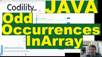 Codility OddOccurrencesInArray