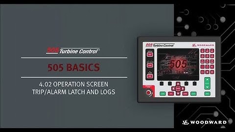 505XT Operation Screen - Trip/Alarm Latch & Logs
