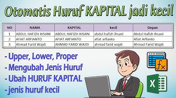 Huruf KAPITAL, MERUBAH JENIS HURUF FORMULA UPPER LOWER PROPER EXCEL