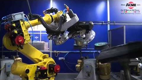 FANUC Robot R 2000iB truck wheel polishing Application   Courtesy of Acme Manufacturing Company