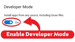 How to Turn On Developer Mode in Windows 10