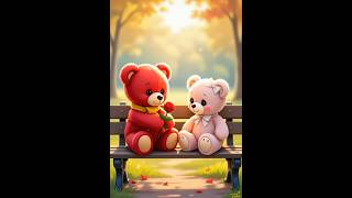 The Red Teddy’s Choice ❤️🐻🌸