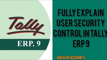 Security control and users creation in tally ERP 9