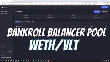 Add Liquidity to Bankroll Balancer Pool WETH/VLT