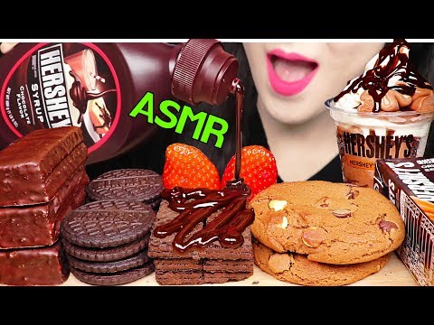 ASMR <strong>HERSHEY</strong>&amp;#39;S <strong>CHOCOLATE</strong> FEAST *ICE CREAM, COOKIES 허쉬 초콜렛 파티 먹방 (EATING SOUNDS) NO TALKING MUKBANG