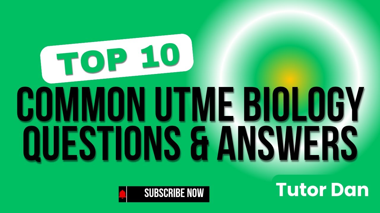 JAMB BIOLOGY REVISION (Common Q&As)- PART 1 