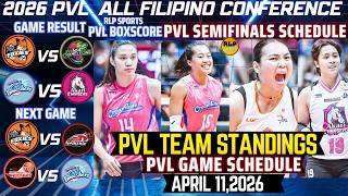 PVL LATEST TEAM STANDINGS APRIL 07,2026|PVL BOXSCORE|PVL GAME RESULT|PVL GAME SCHEDULE APRIL 11,2026