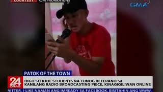 24 Oras: High school students na tunog beterano sa kanilang radio broadcasting piece, kinagiliwan