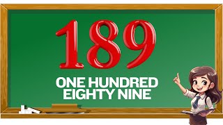 Numbers 181 to 190 with Spellings | Easy Learning for Kids