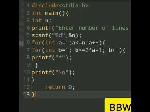 odd triangle📐code in c language/pattern type #patternmaking # ...