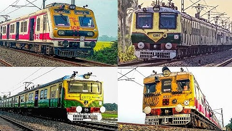 Different Livery Colourful EMU Local Train of Eastern Railways | India