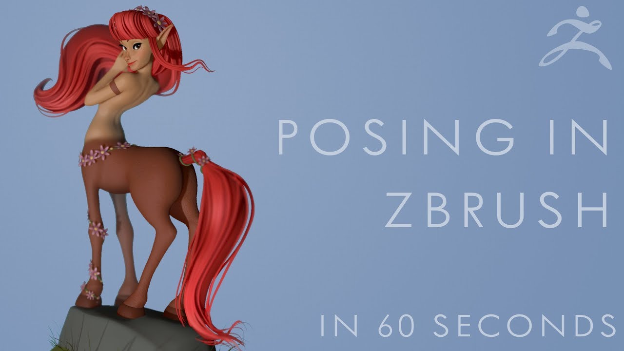 posing game model in zbrush