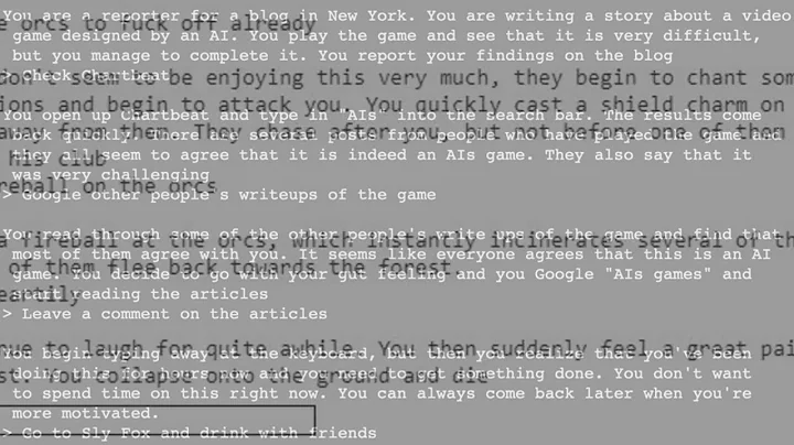 This AI text adventure game has pretty much infinite possibilities