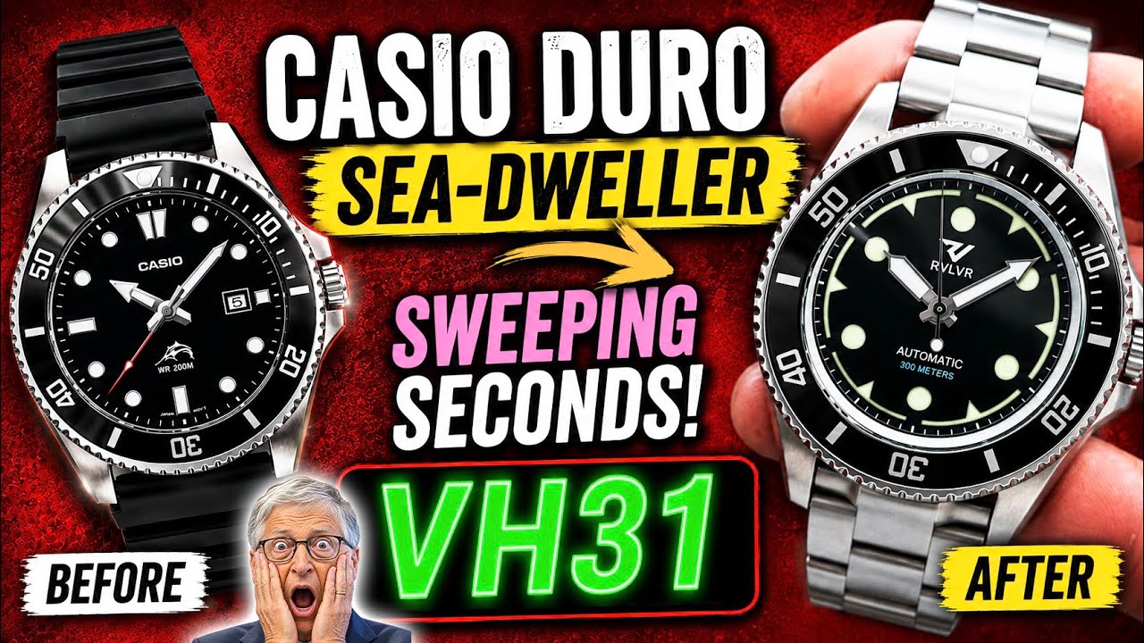 I Turned a Casio Duro into a Sweeping Seconds Rolex Sea-Dweller! | Watch & Mod #3