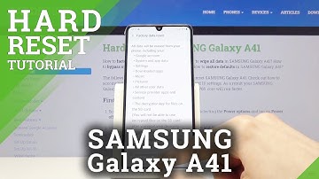 Samsung Galaxy A41 Factory Reset / Wipe All Data