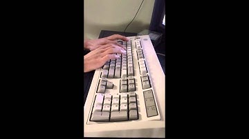 Typing on an IBM Model M Mechanical Keyboard
