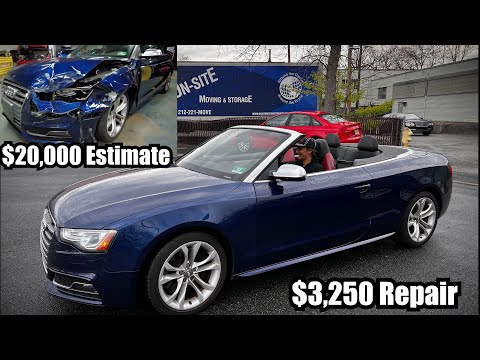 I fixed the Crashed Audi S5 For a Fraction of the $20,000 Estimate