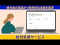 給付金の迅速かつ効率的な支給を実現する 給付支援サービス