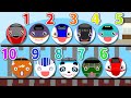 10のでんしゃ【10 in the bed♪替え歌】英語で数をかぞえよう！10 on the rail| 電車アニメ